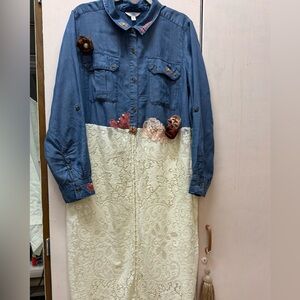 Redesigned jean Jacket Boho Style